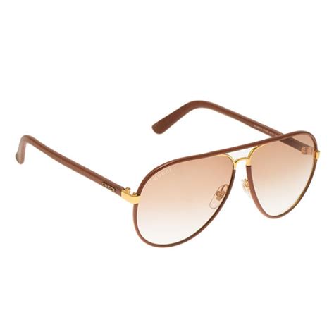 gucci gg 2887 s leather aviator sunglasses|Men's Designer Luxury Aviator Sunglasses .